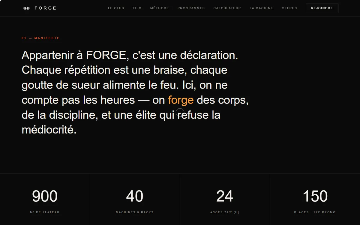 FORGE — capture d'écran